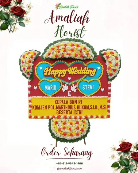 Papan Bunga Pernikahan Garojou